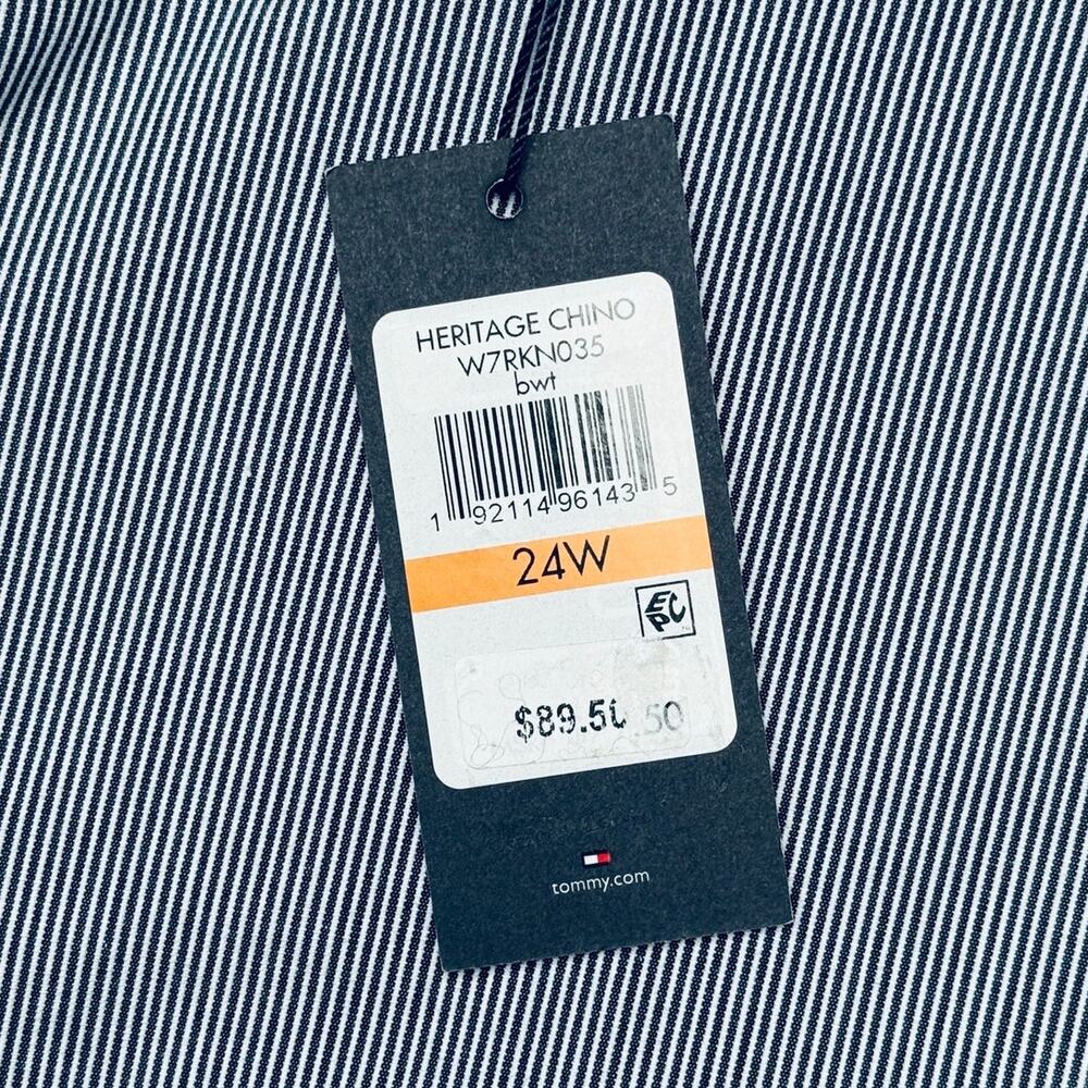 Tommy Hilfiger plus size Hampton Chino Stripe Pants, Blue 24W $60 - Picture 7 of 9